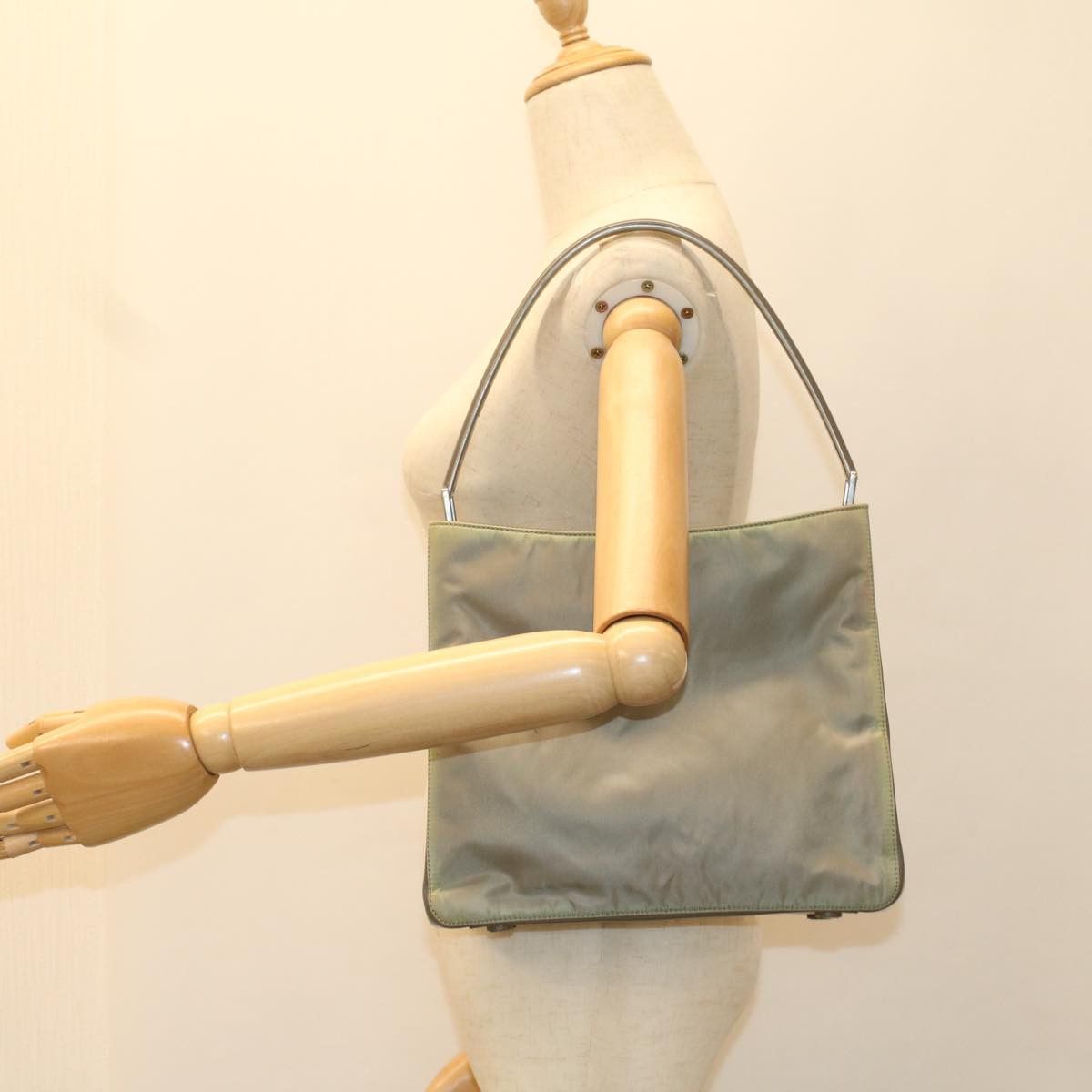 Prada Tessuto Khaki Synthetic Shoulder Bag (Pre-Owned) Size ONE SIZE - 6 Thumbnail