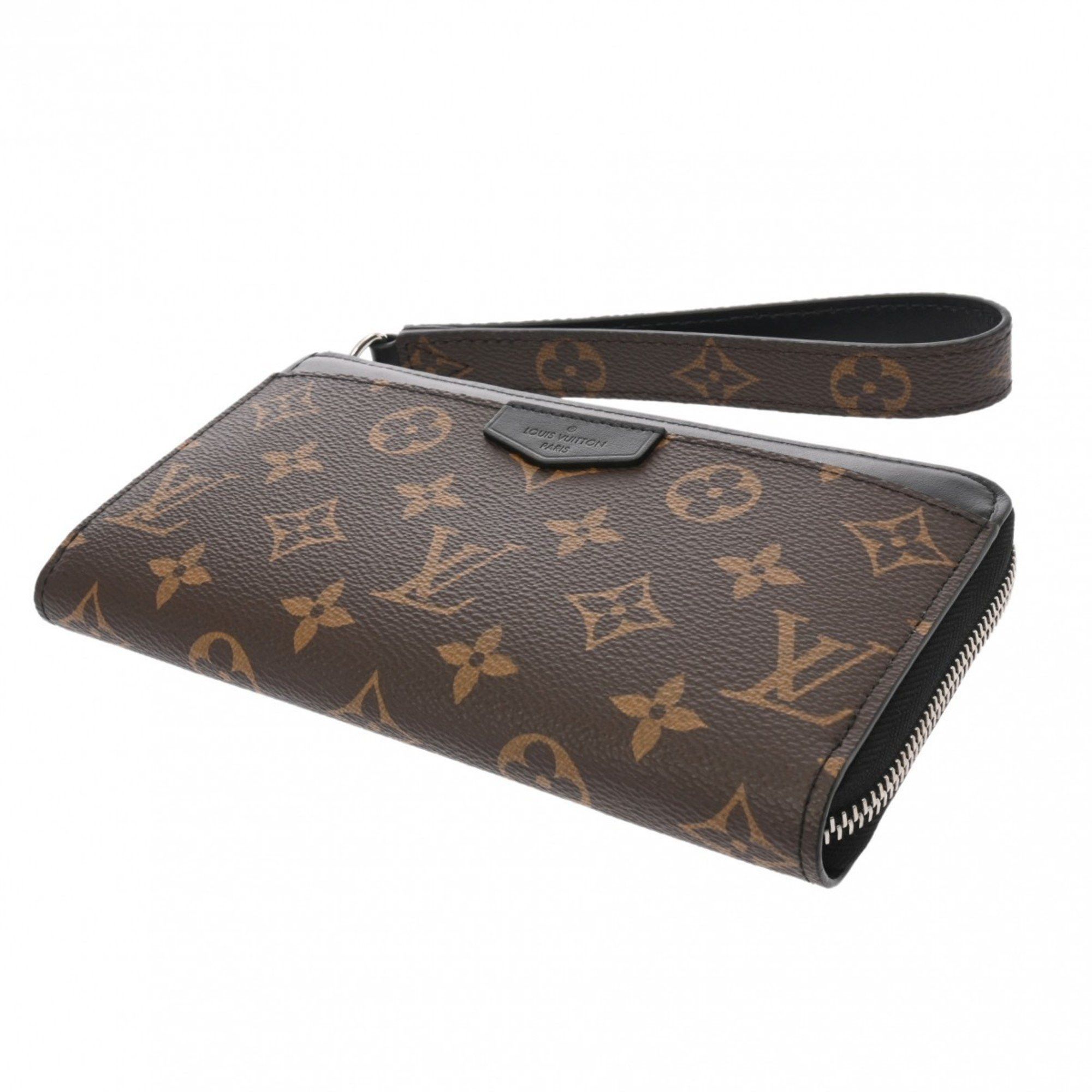 Louis Vuitton LOUIS VUITTON Macassar Zippy Dragonne Brown/Black M69407 Men's Monogram Canvas Long Wallet Size ONE SIZE - 4 Thumbnail