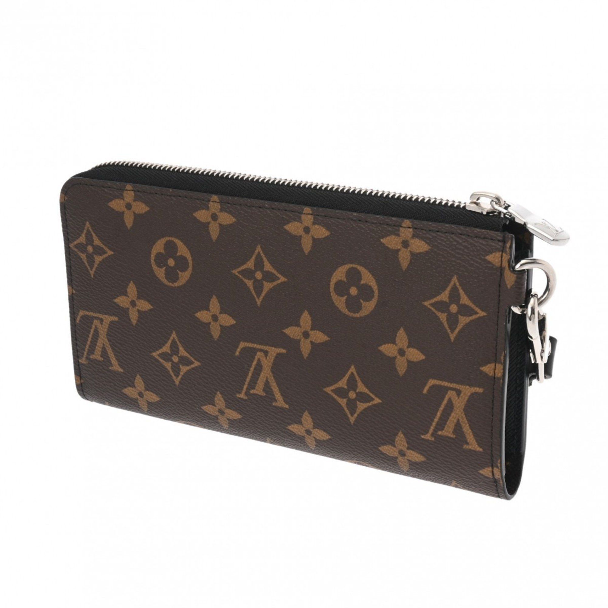 Louis Vuitton LOUIS VUITTON Macassar Zippy Dragonne Brown/Black M69407 Men's Monogram Canvas Long Wallet Size ONE SIZE - 3 Thumbnail