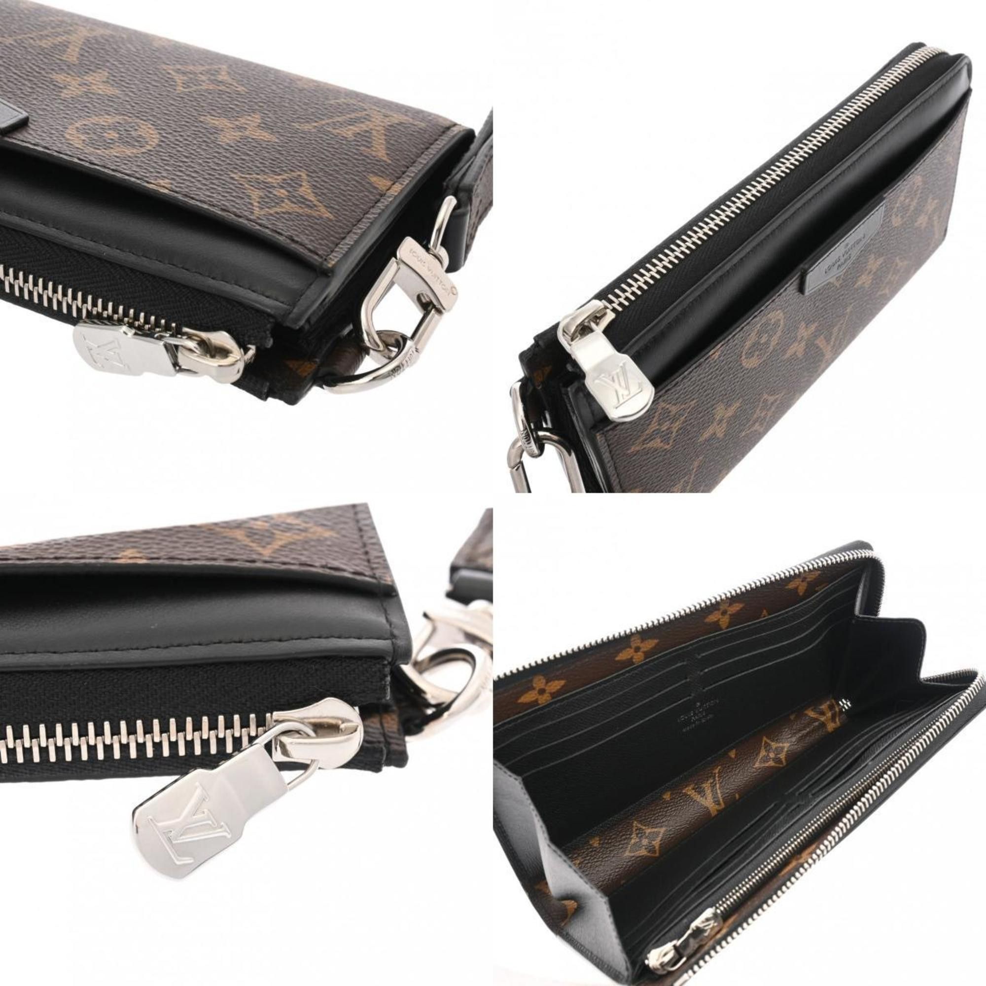 Louis Vuitton LOUIS VUITTON Macassar Zippy Dragonne Brown/Black M69407 Men's Monogram Canvas Long Wallet Size ONE SIZE - 12 Thumbnail