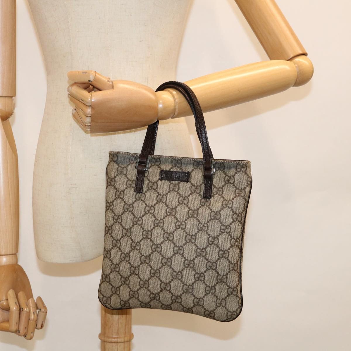 Gucci Gg Canvas Beige Canvas Handbag (Pre-Owned) Size ONE SIZE - 7 Thumbnail