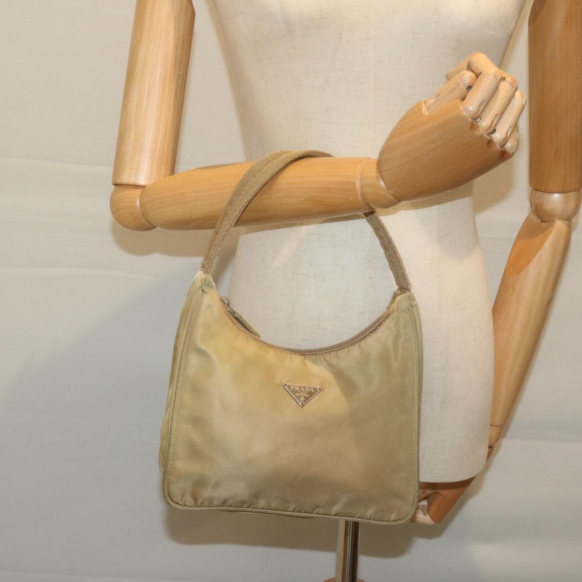 Prada Tessuto Beige Canvas Handbag (Pre-Owned) Size ONE SIZE - 7 Thumbnail