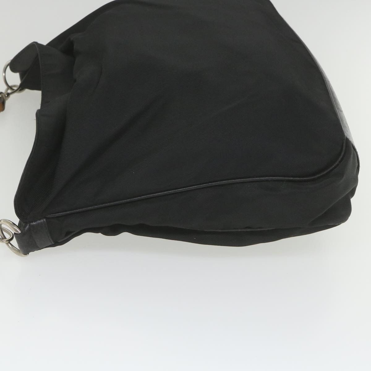Gucci Bamboo Black Canvas Shoulder Bag (Pre-Owned) Size ONE SIZE - 9 Thumbnail