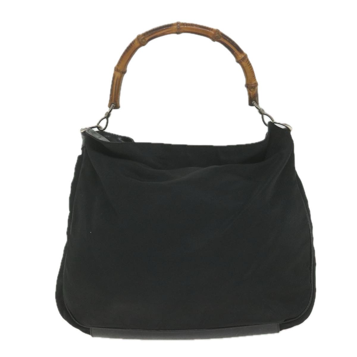 Gucci Bamboo Black Canvas Shoulder Bag (Pre-Owned) Size ONE SIZE - 2 Thumbnail