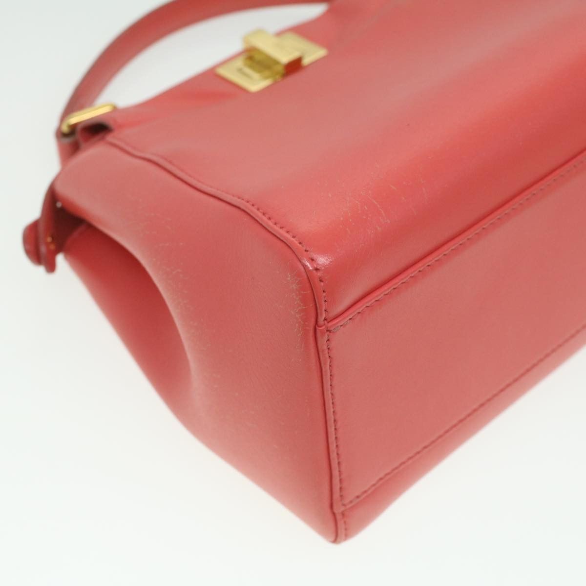 Fendi Peekaboo Orange Leather Handbag (Pre-Owned) Size ONE SIZE - 9 Thumbnail