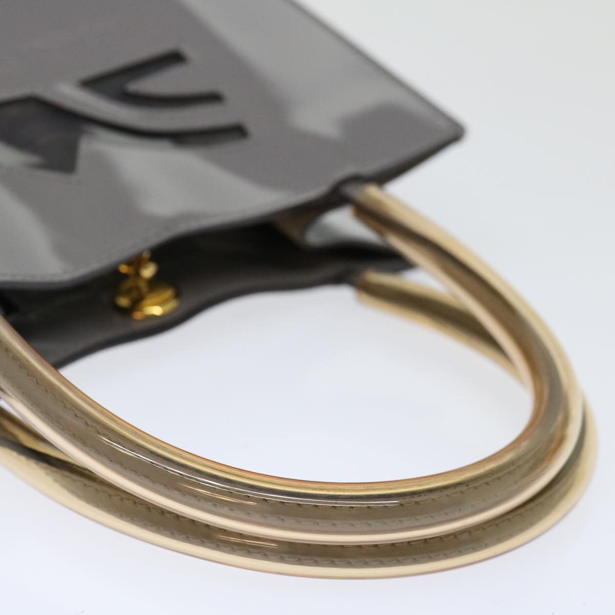 Salvatore Ferragamo Grey Patent Leather Handbag (Pre-Owned) Size ONE SIZE - 4 Thumbnail