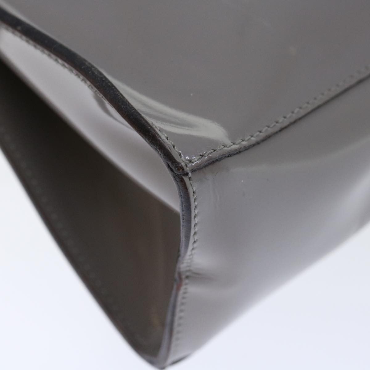 Salvatore Ferragamo Grey Patent Leather Handbag (Pre-Owned) Size ONE SIZE - 15 Thumbnail
