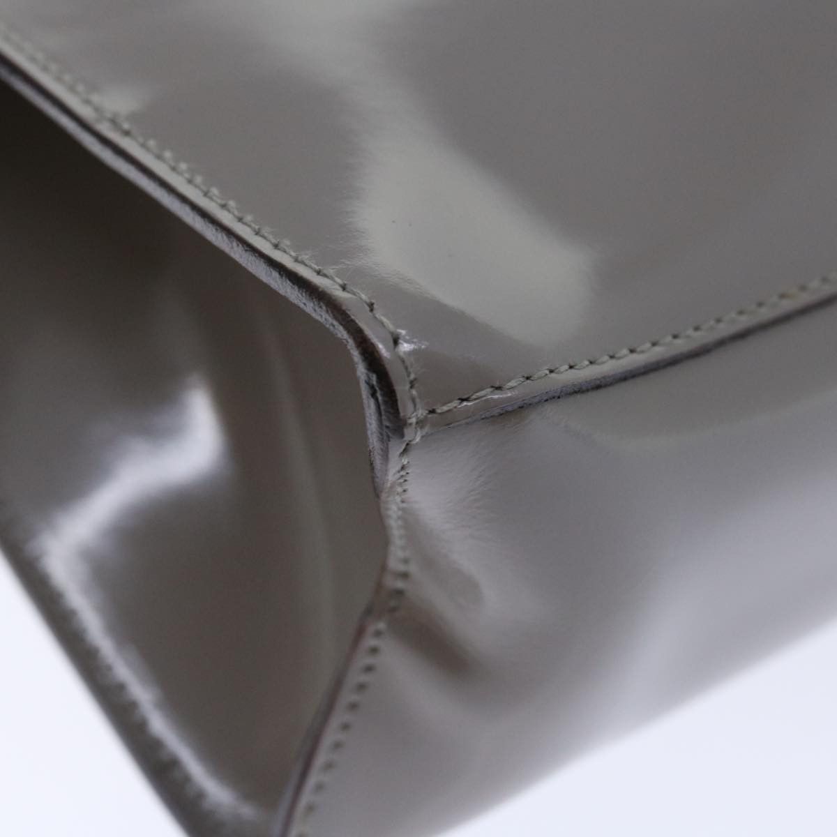 Salvatore Ferragamo Grey Patent Leather Handbag (Pre-Owned) Size ONE SIZE - 13 Thumbnail