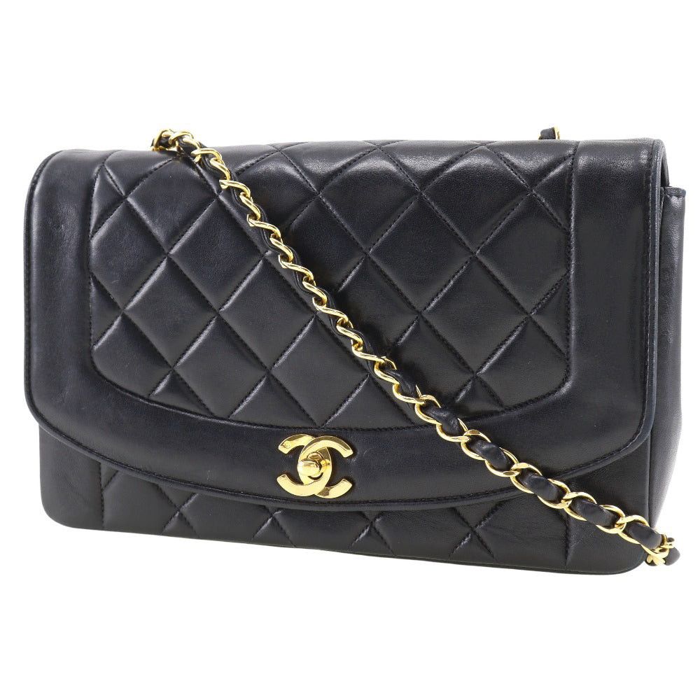 Chanel Diana Black Leather Shoulder Bag (Pre-Owned) Size ONE SIZE - 3 Thumbnail
