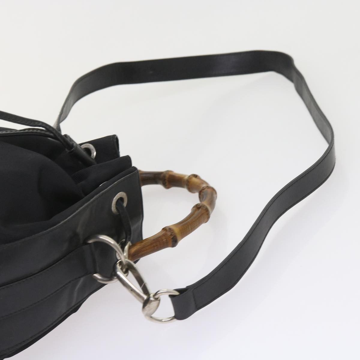 Gucci Bamboo Black Synthetic Shoulder Bag (Pre-Owned) Size ONE SIZE - 14 Thumbnail