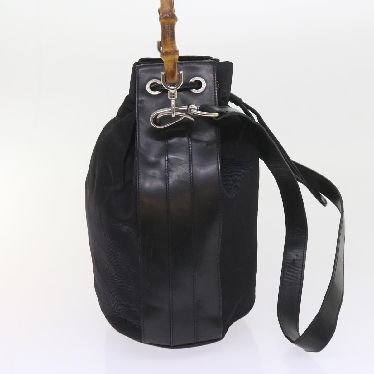 Gucci Bamboo Black Synthetic Shoulder Bag (Pre-Owned) Size ONE SIZE - 4 Thumbnail