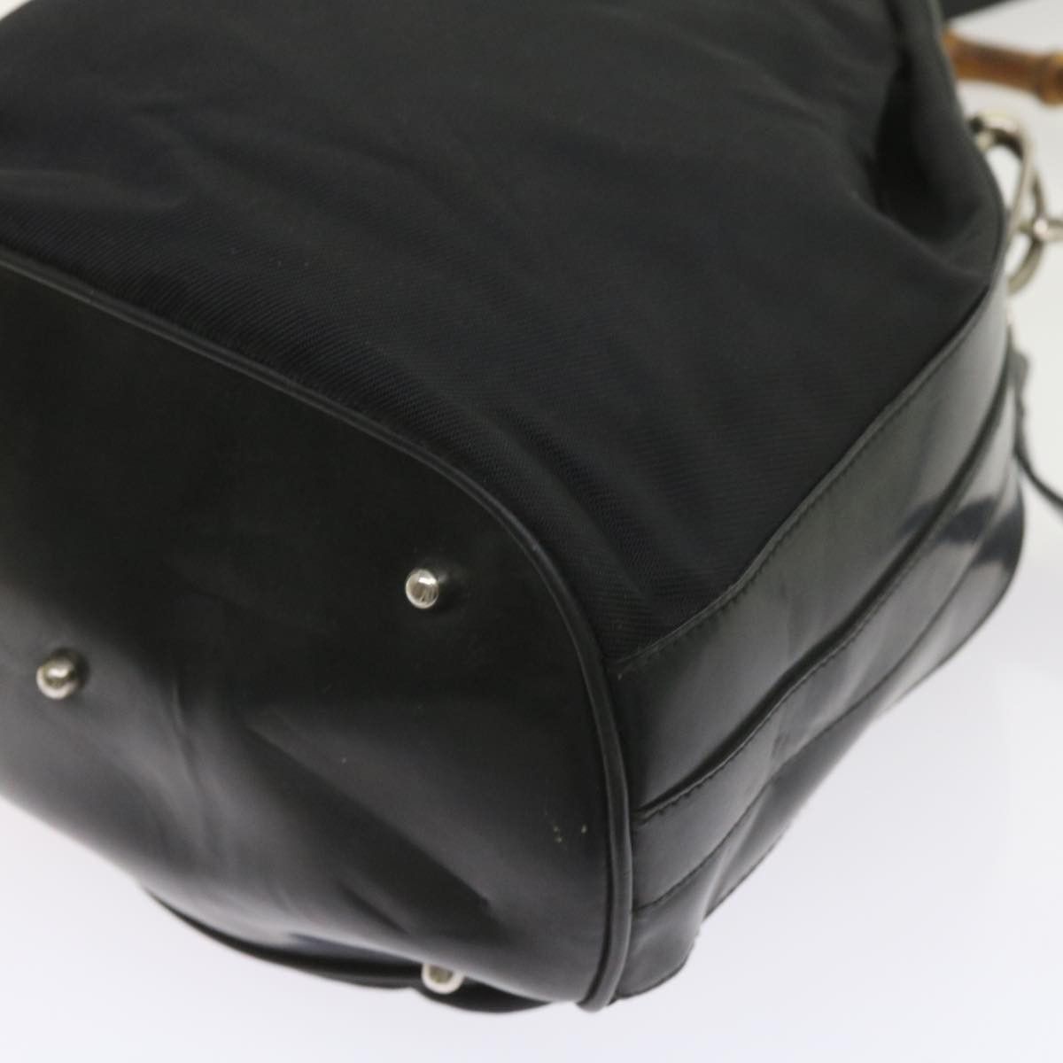 Gucci Bamboo Black Synthetic Shoulder Bag (Pre-Owned) Size ONE SIZE - 18 Thumbnail