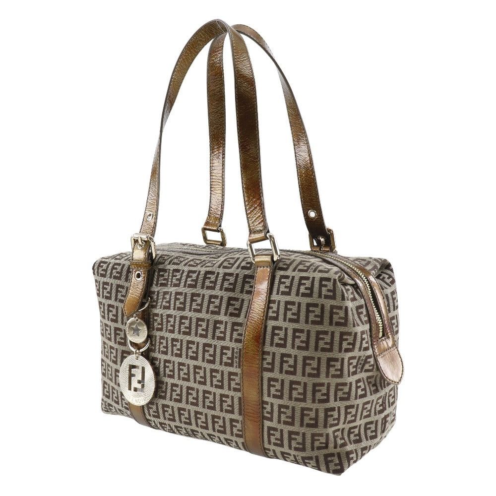 Fendi Brown Canvas Shoulder Bag (Pre-Owned) Size ONE SIZE - 3 Thumbnail