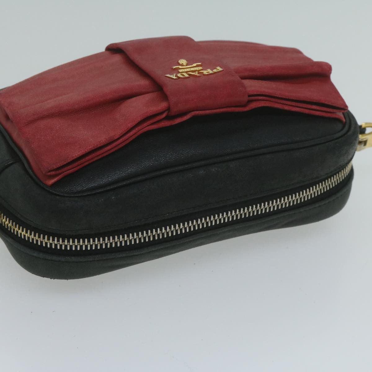 Prada Ribbon Red Leather Clutch Bag (Pre-Owned) Size ONE SIZE - 4 Thumbnail