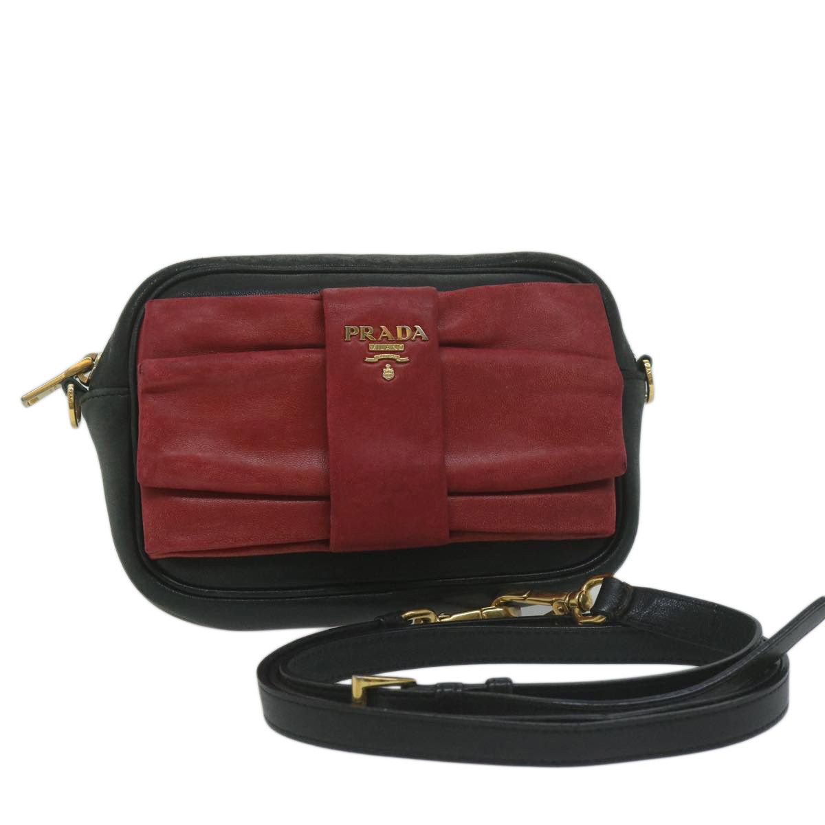 Prada Ribbon Red Leather Clutch Bag (Pre-Owned) Size ONE SIZE - 9 Thumbnail