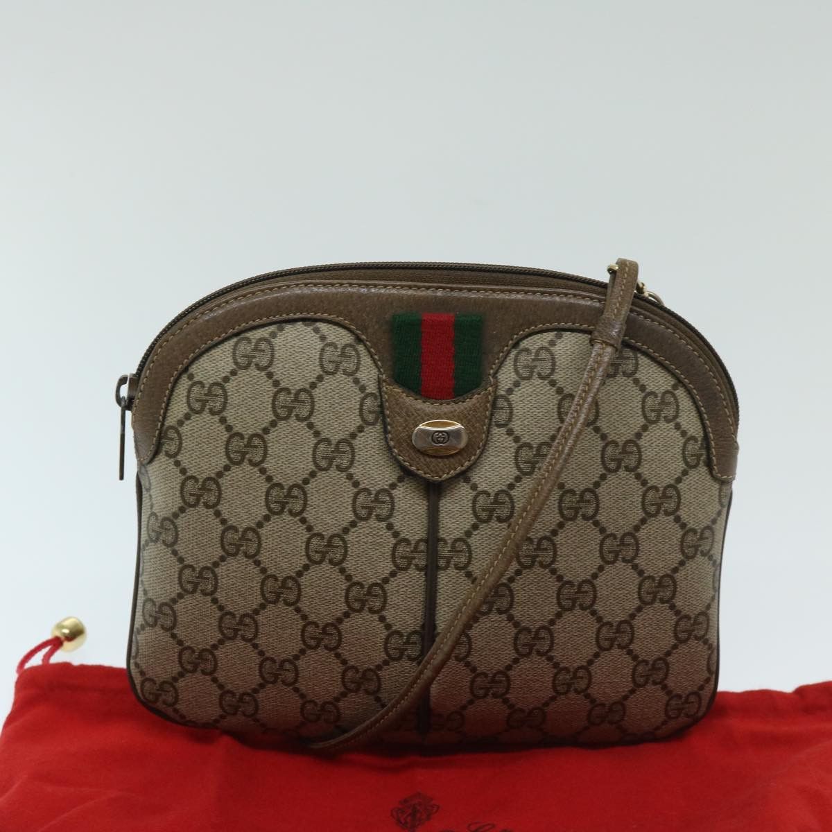 Gucci Ophidia Beige Canvas Shoulder Bag (Pre-Owned) Size ONE SIZE - 7 Thumbnail