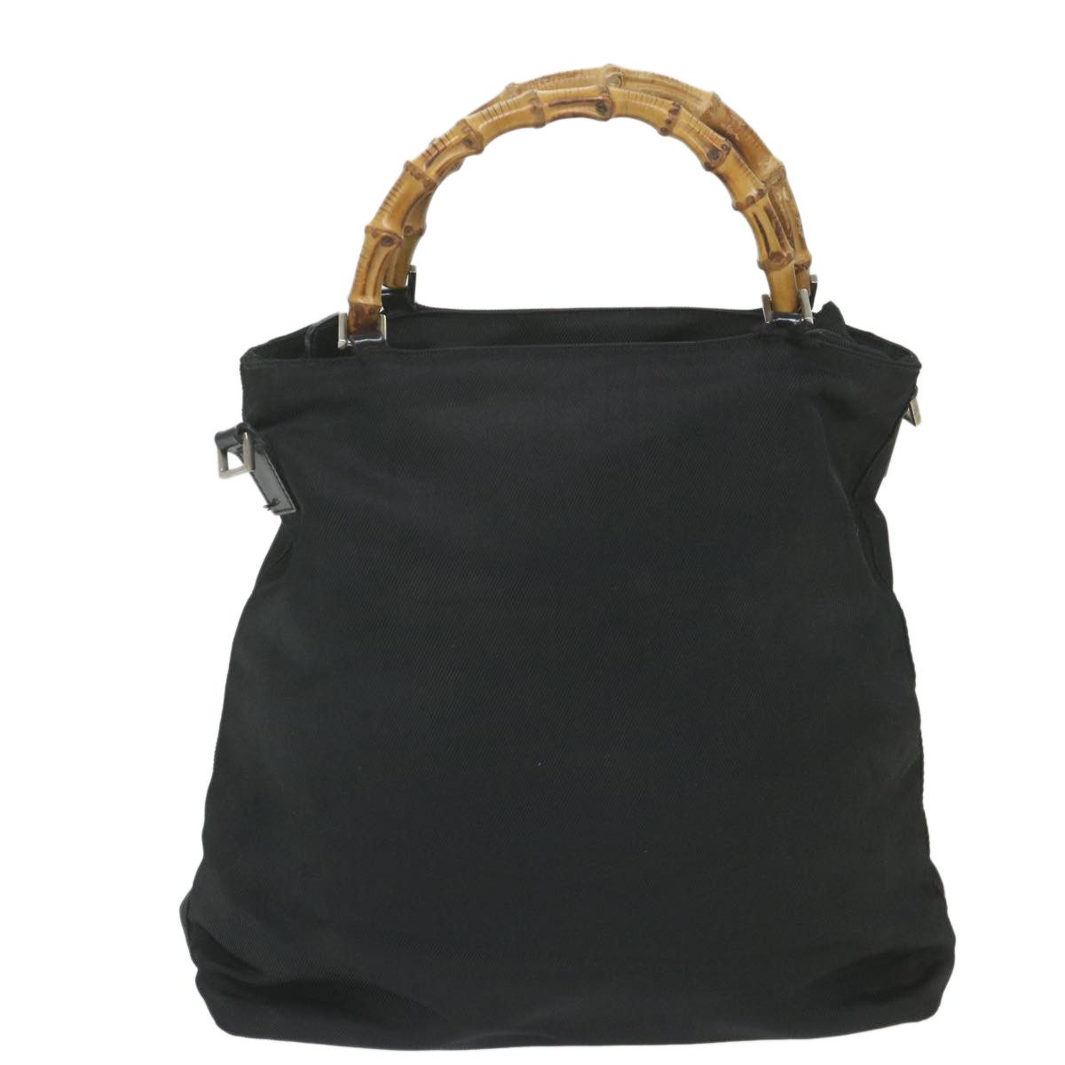 Gucci Bamboo Black Canvas Shoulder Bag (Pre-Owned) Size ONE SIZE - 2 Thumbnail
