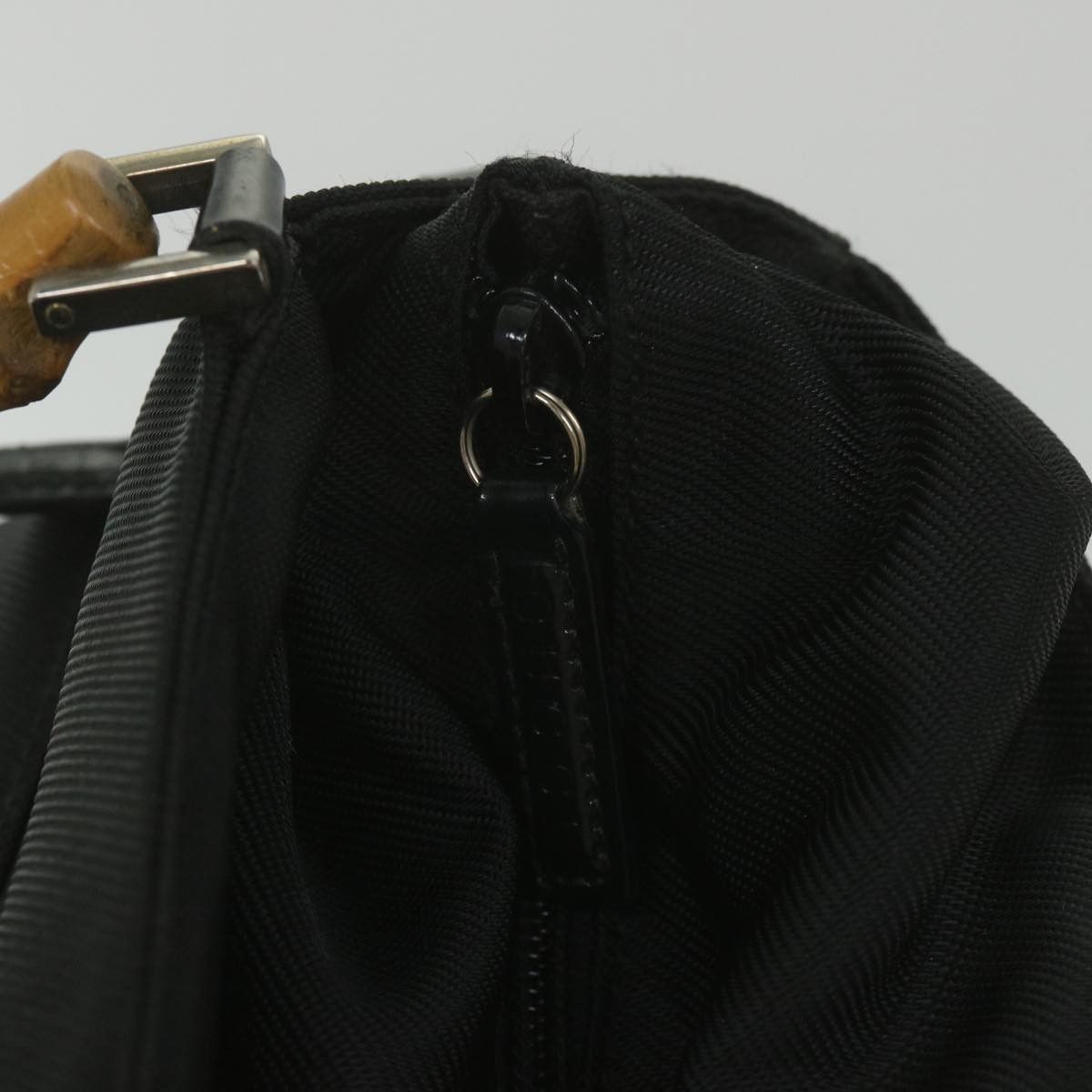 Gucci Bamboo Black Canvas Shoulder Bag (Pre-Owned) Size ONE SIZE - 15 Thumbnail