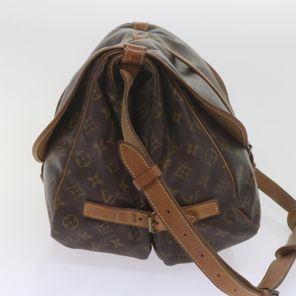 Louis Vuitton Saumur 35 Brown Canvas Shoulder Bag (Pre-Owned) Size ONE SIZE - 10 Thumbnail
