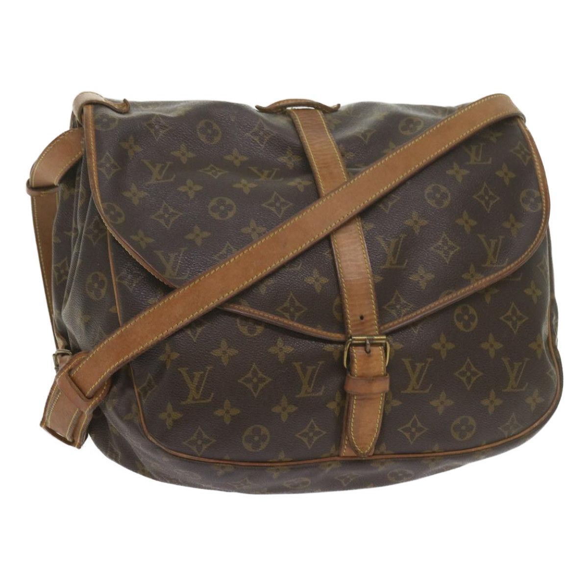 Louis Vuitton Saumur 35 Brown Canvas Shoulder Bag (Pre-Owned) Size ONE SIZE - 8 Thumbnail