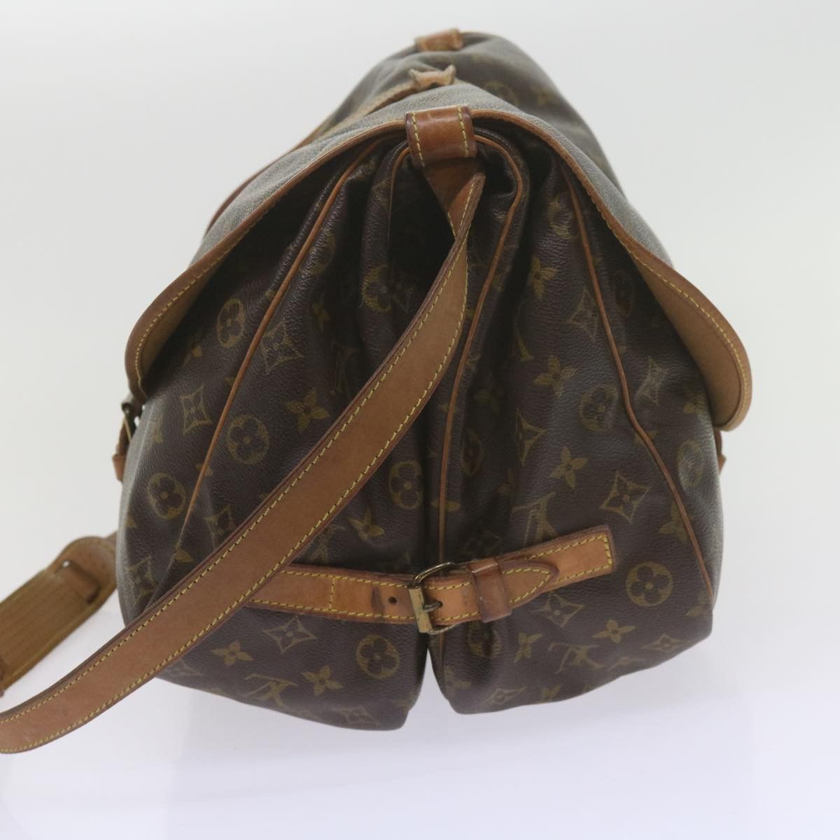 Louis Vuitton Saumur 35 Brown Canvas Shoulder Bag (Pre-Owned) Size ONE SIZE - 9 Thumbnail