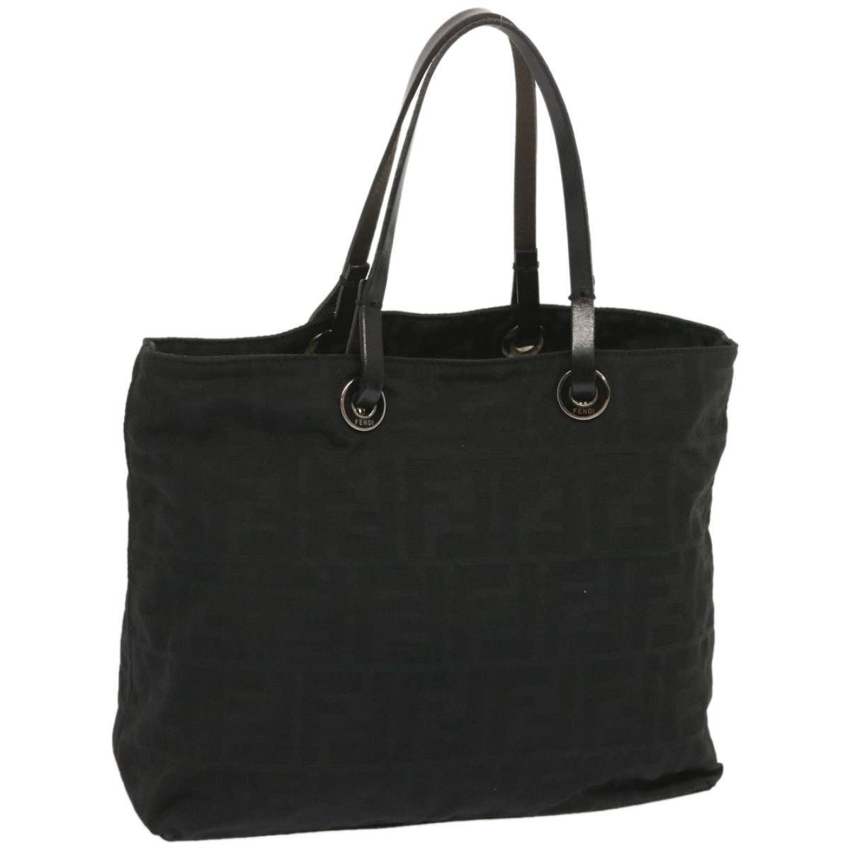 Fendi Zucca Black Canvas Tote Bag (Pre-Owned) Size ONE SIZE - 12 Thumbnail