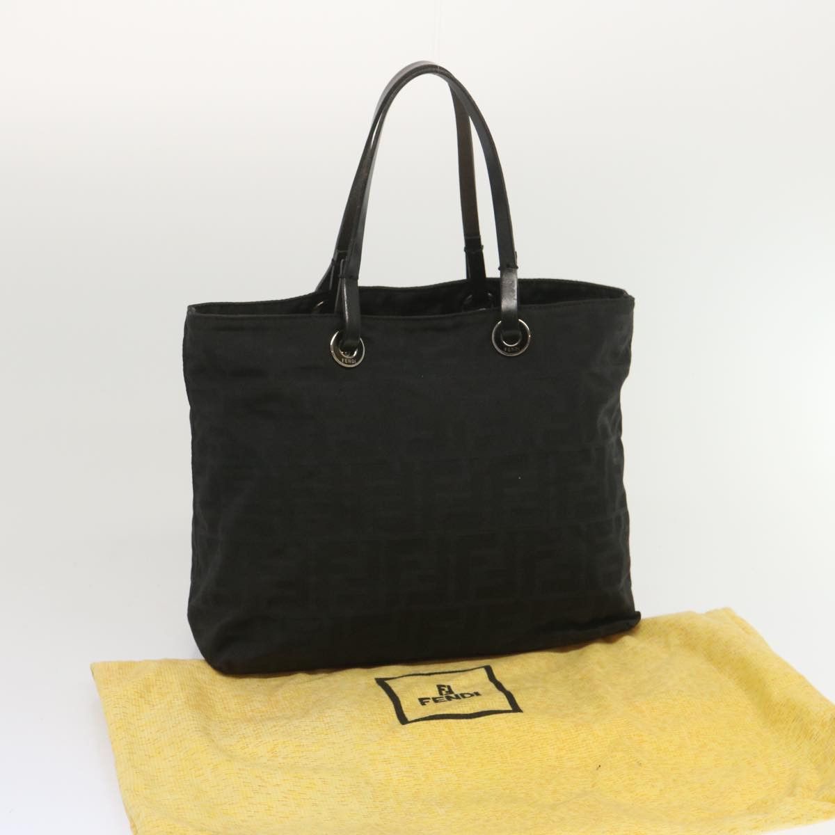 Fendi Zucca Black Canvas Tote Bag (Pre-Owned) Size ONE SIZE - 9 Thumbnail