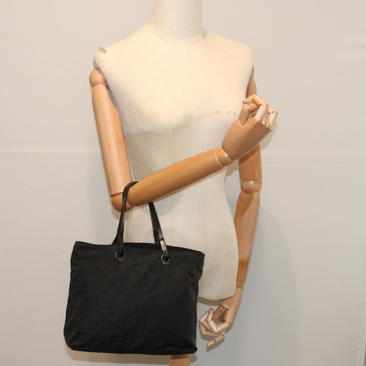 Fendi Zucca Black Canvas Tote Bag (Pre-Owned) Size ONE SIZE - 7 Thumbnail