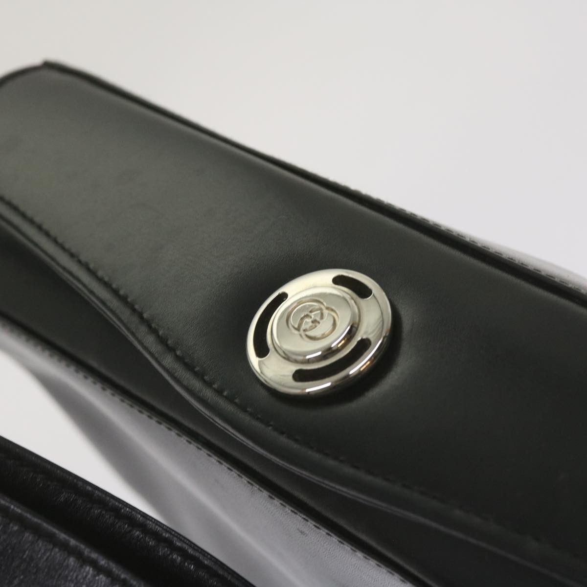 Gucci Interlocking G Black Leather Shoulder Bag (Pre-Owned) Size ONE SIZE - 8 Thumbnail