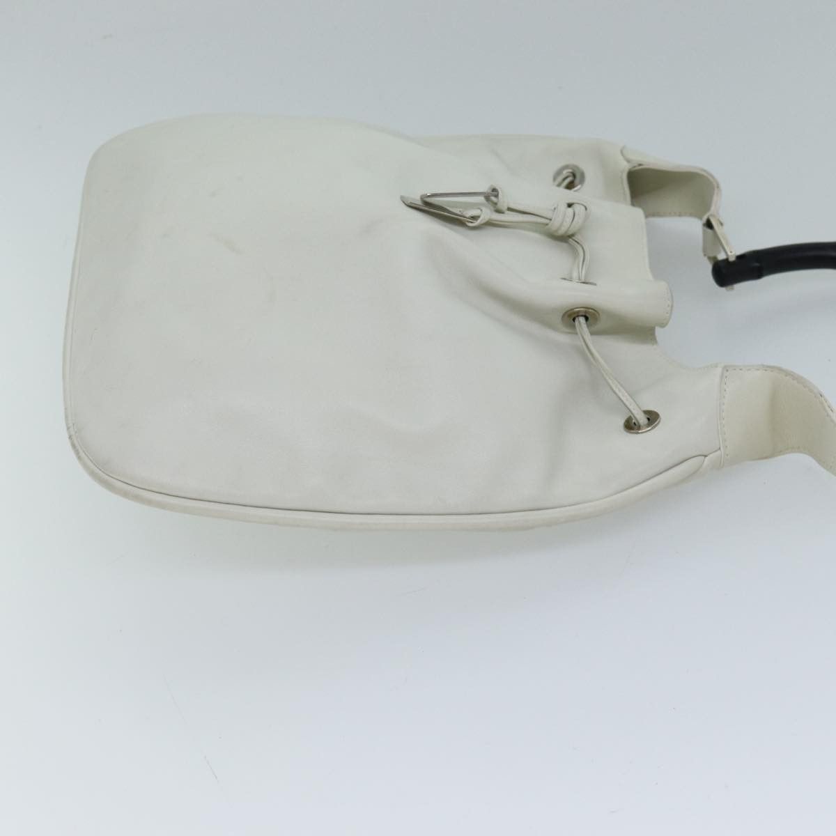Gucci Bamboo White Leather Shoulder Bag (Pre-Owned) Size ONE SIZE - 11 Thumbnail