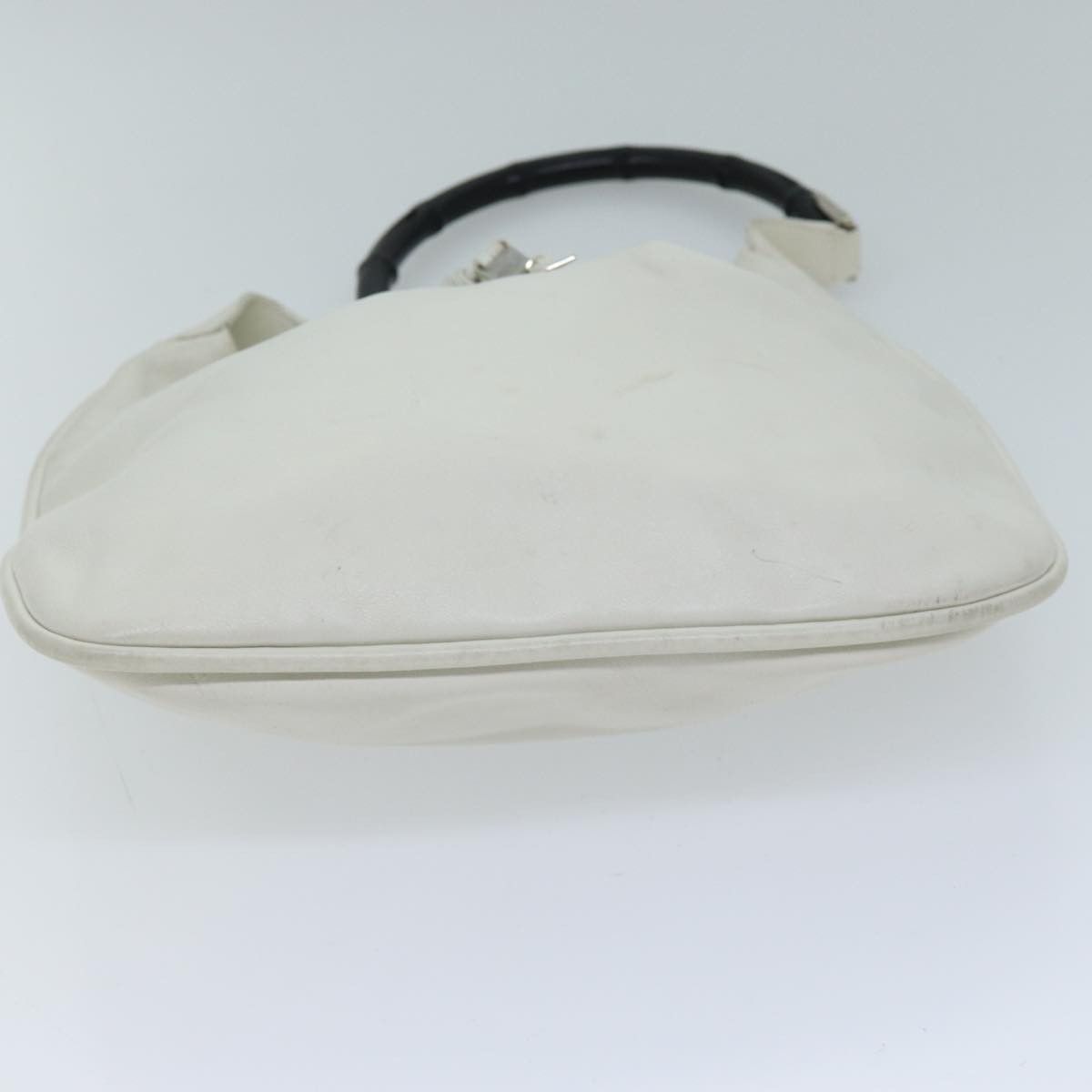 Gucci Bamboo White Leather Shoulder Bag (Pre-Owned) Size ONE SIZE - 3 Thumbnail
