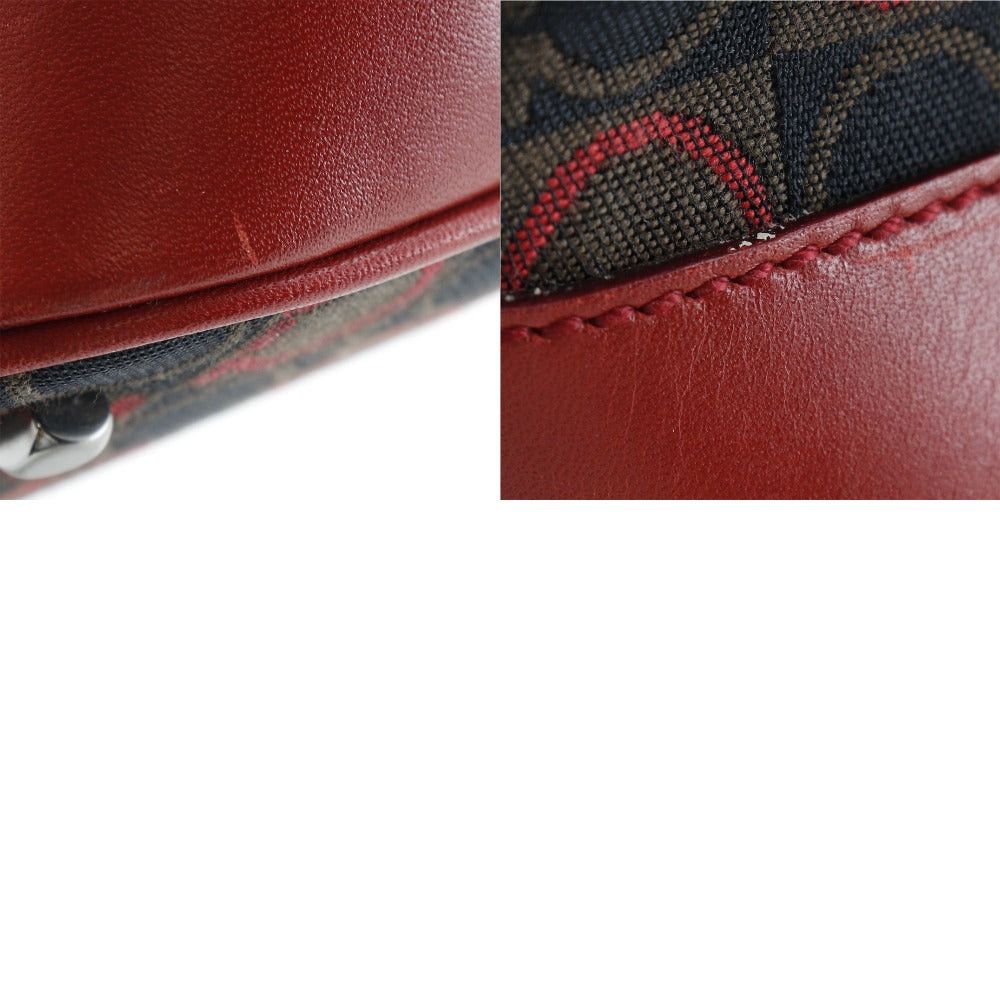 Salvatore Ferragamo Gancini Red Canvas Shoulder Bag (Pre-Owned) Size ONE SIZE - 9 Thumbnail