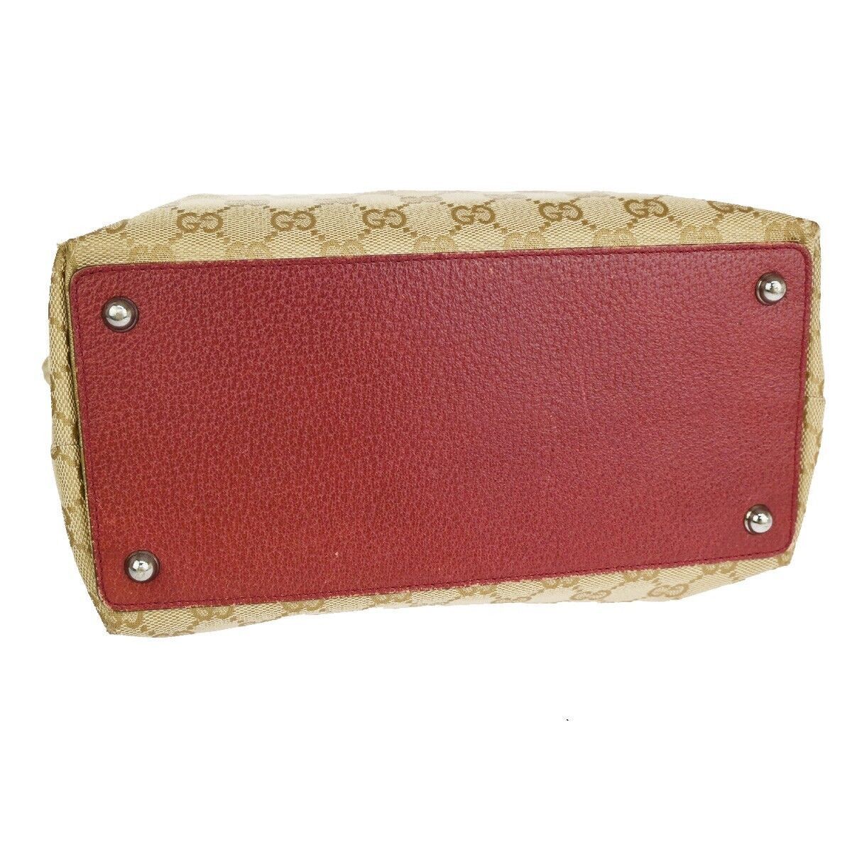 Gucci Gg Pattern Beige Canvas Shoulder Bag (Pre-Owned) Size ONE SIZE - 10 Thumbnail