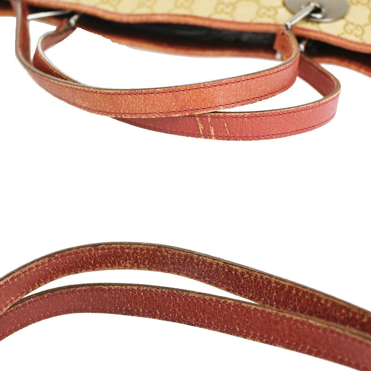 Gucci Gg Pattern Beige Canvas Shoulder Bag (Pre-Owned) Size ONE SIZE - 4 Thumbnail