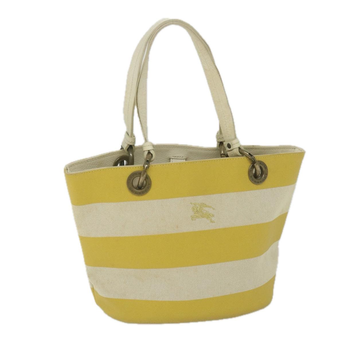 Burberry Yellow Canvas Tote Bag (Pre-Owned) Size ONE SIZE - 8 Thumbnail