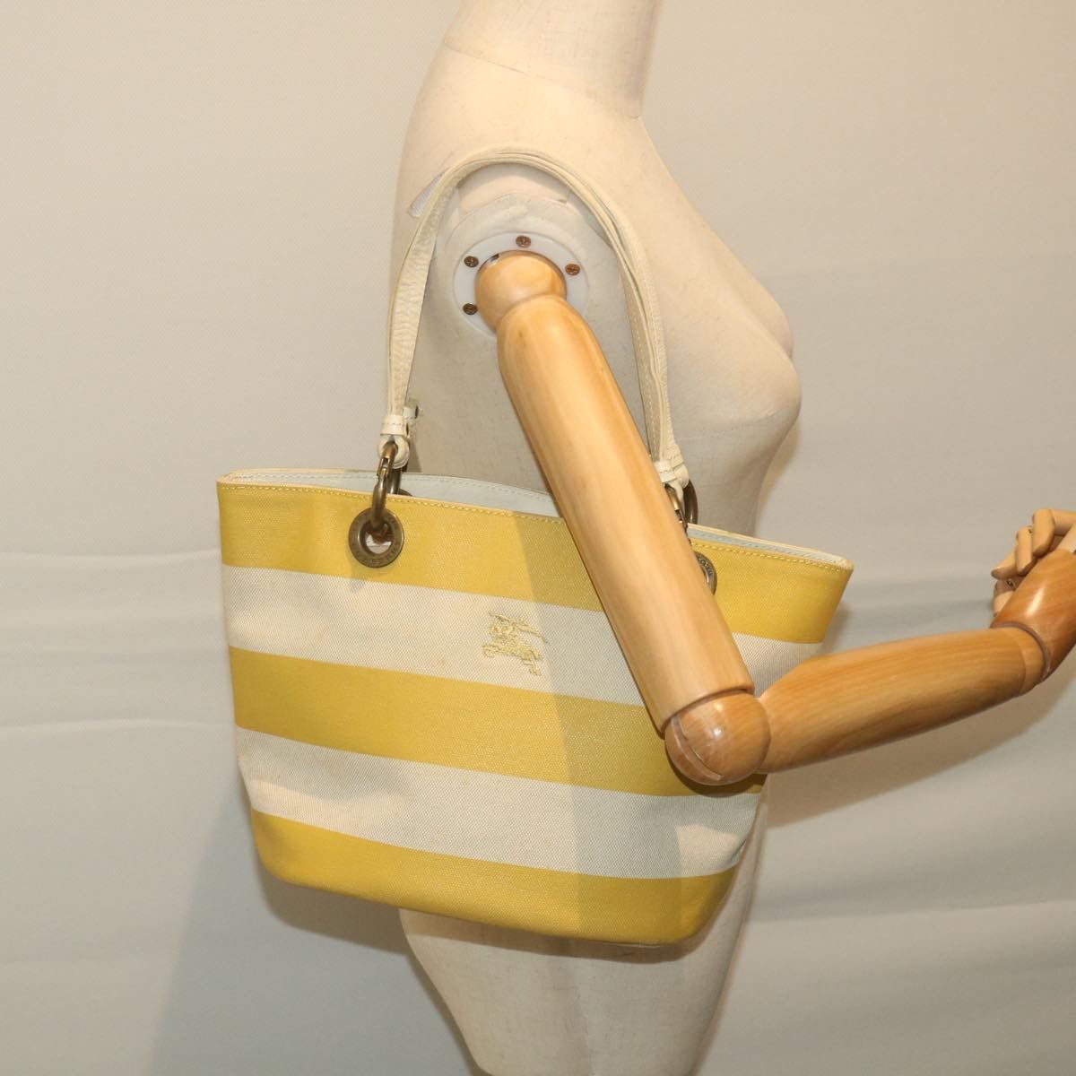 Burberry Yellow Canvas Tote Bag (Pre-Owned) Size ONE SIZE - 7 Thumbnail