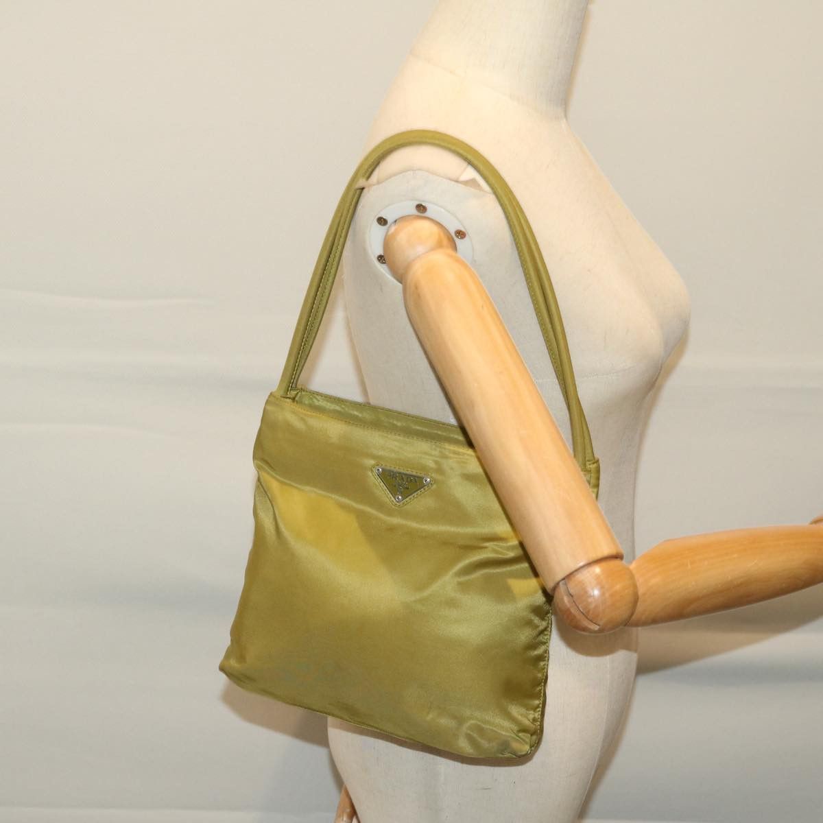 Prada Tessuto Khaki Synthetic Shoulder Bag (Pre-Owned) Size ONE SIZE - 8 Thumbnail