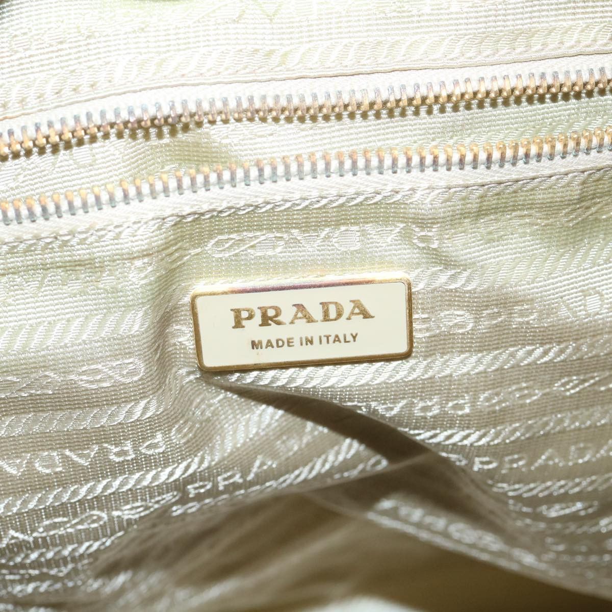 Prada Tessuto Beige Synthetic Handbag (Pre-Owned) Size ONE SIZE - 8 Thumbnail