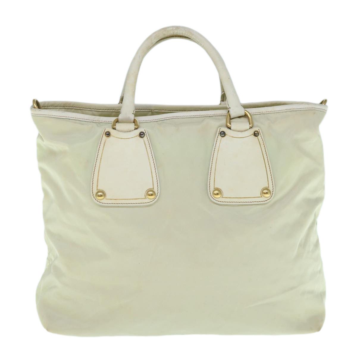 Prada Tessuto Beige Synthetic Handbag (Pre-Owned) Size ONE SIZE - 2 Thumbnail