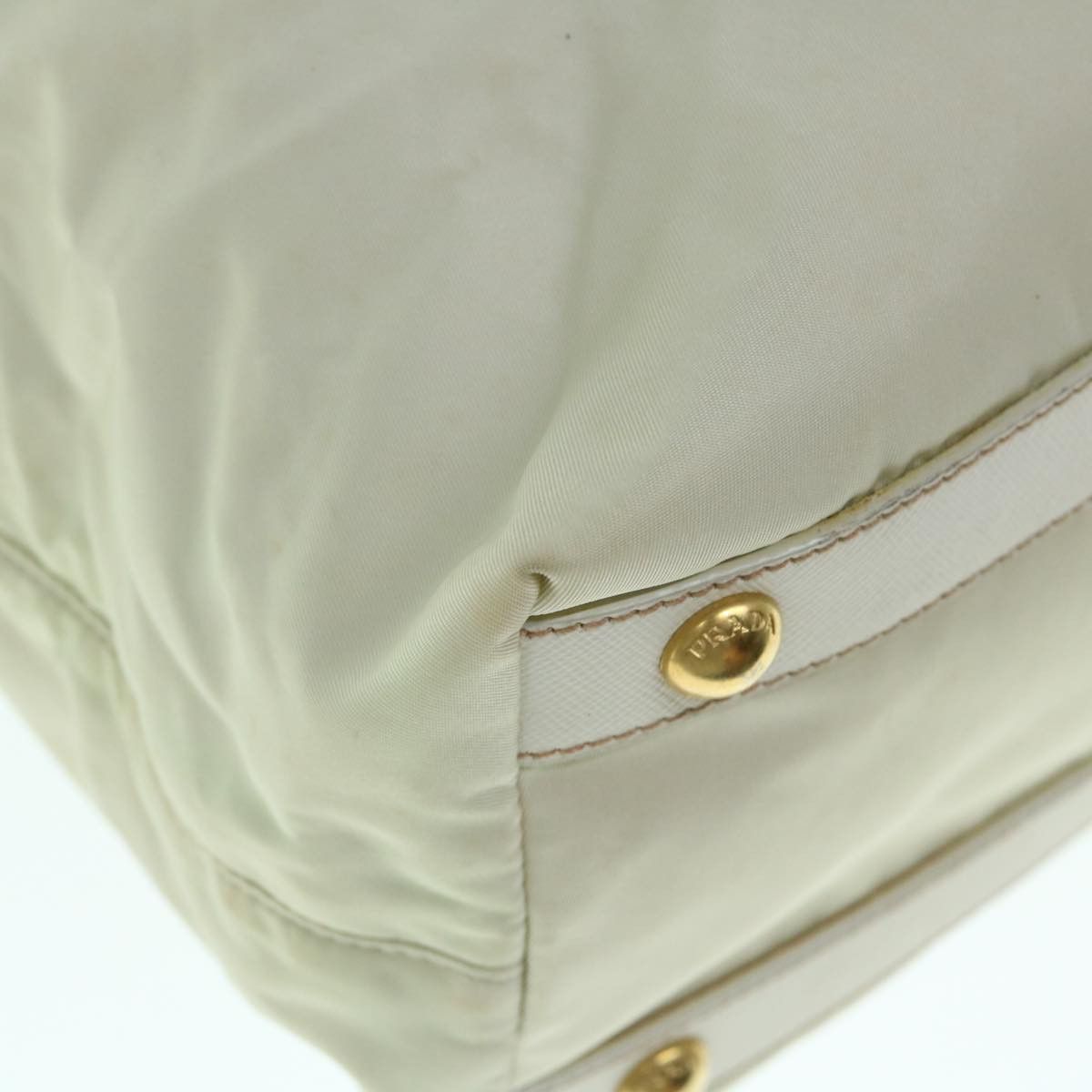 Prada Tessuto Beige Synthetic Handbag (Pre-Owned) Size ONE SIZE - 16 Thumbnail