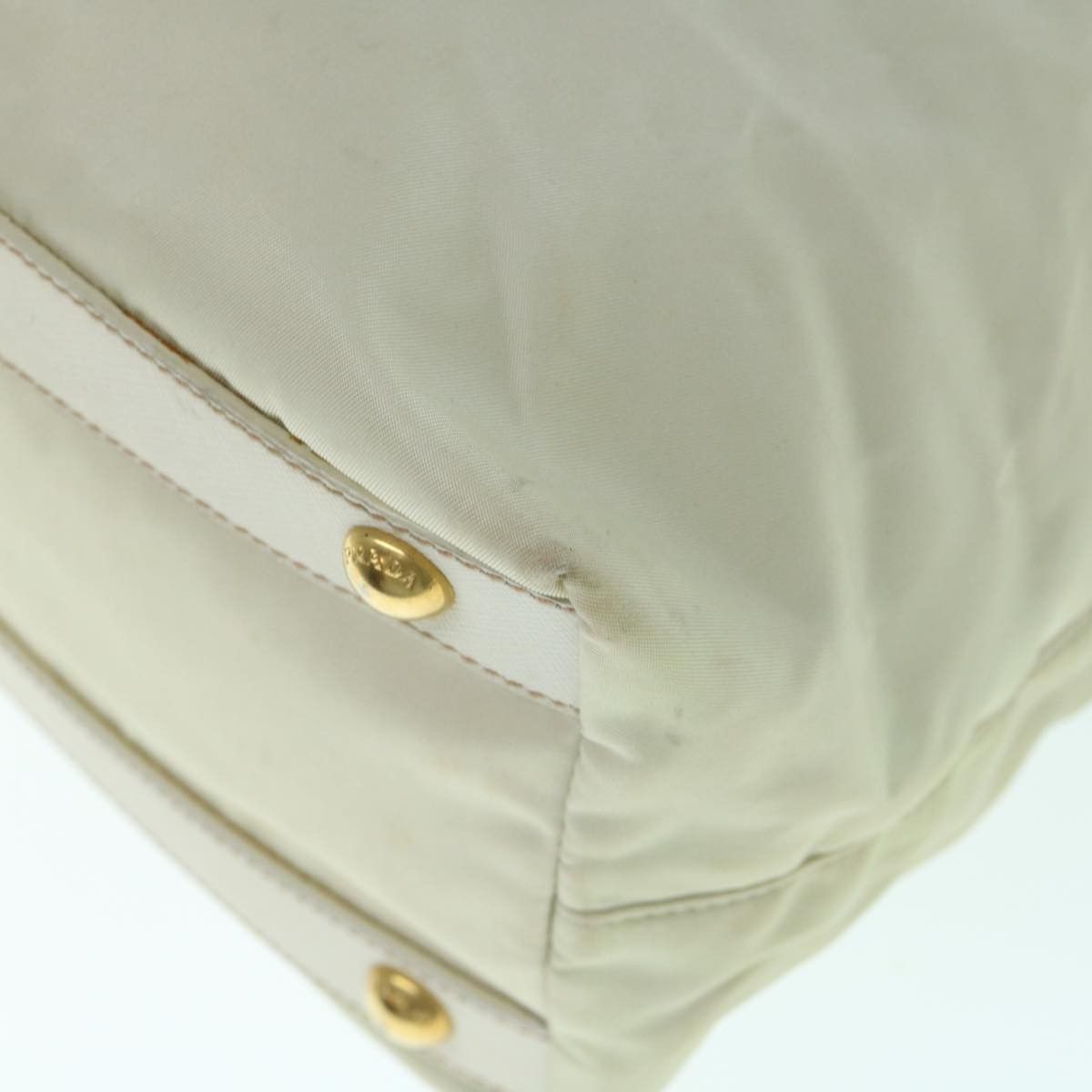 Prada Tessuto Beige Synthetic Handbag (Pre-Owned) Size ONE SIZE - 17 Thumbnail