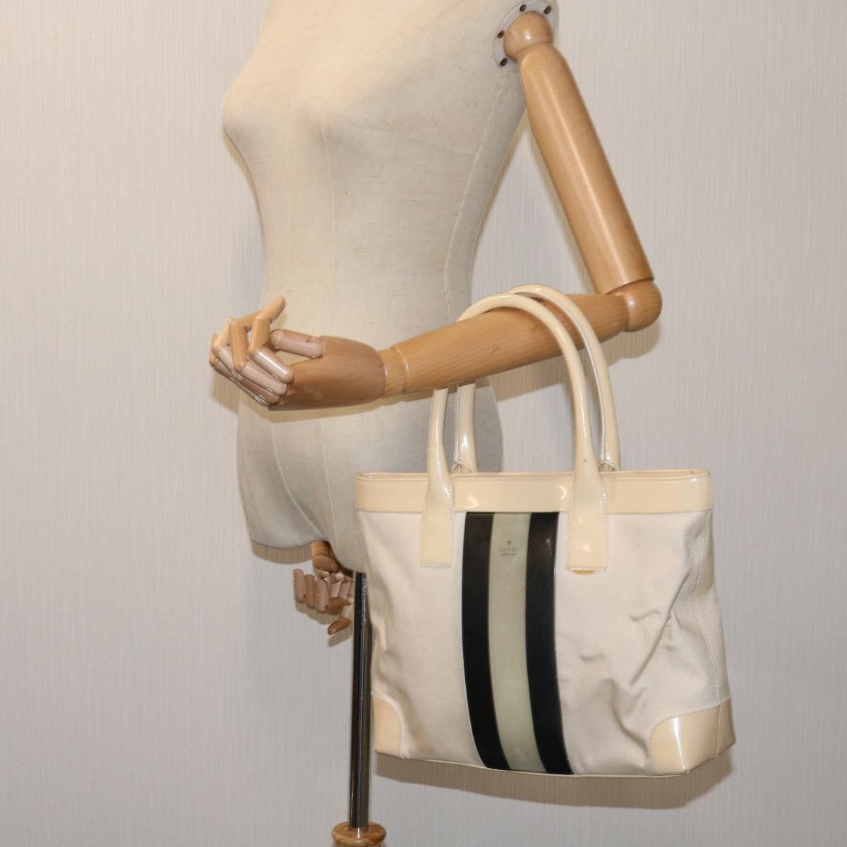 Gucci Beige Canvas Handbag (Pre-Owned) Size ONE SIZE - 7 Thumbnail