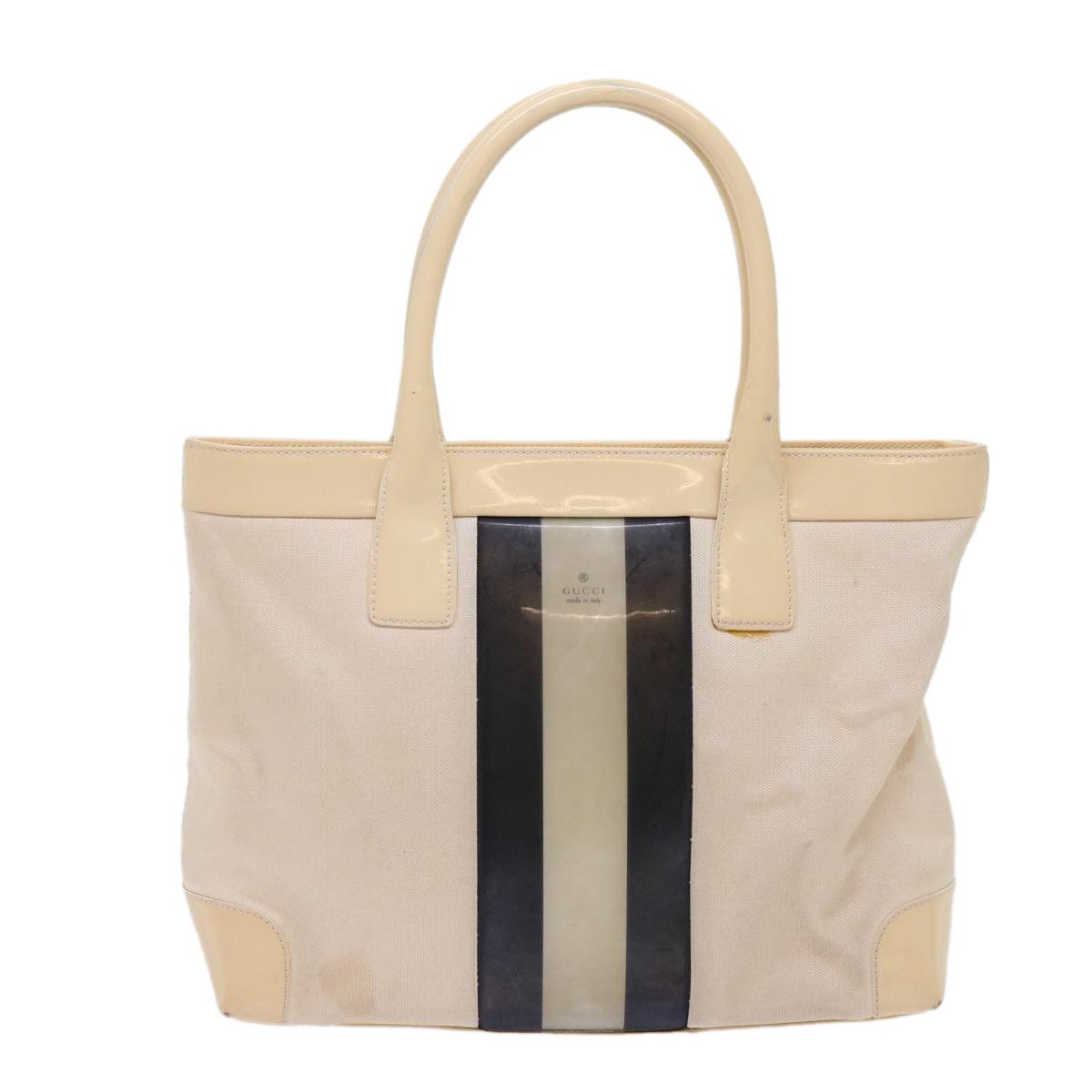 Gucci Beige Canvas Handbag (Pre-Owned) Size ONE SIZE - 19 Thumbnail