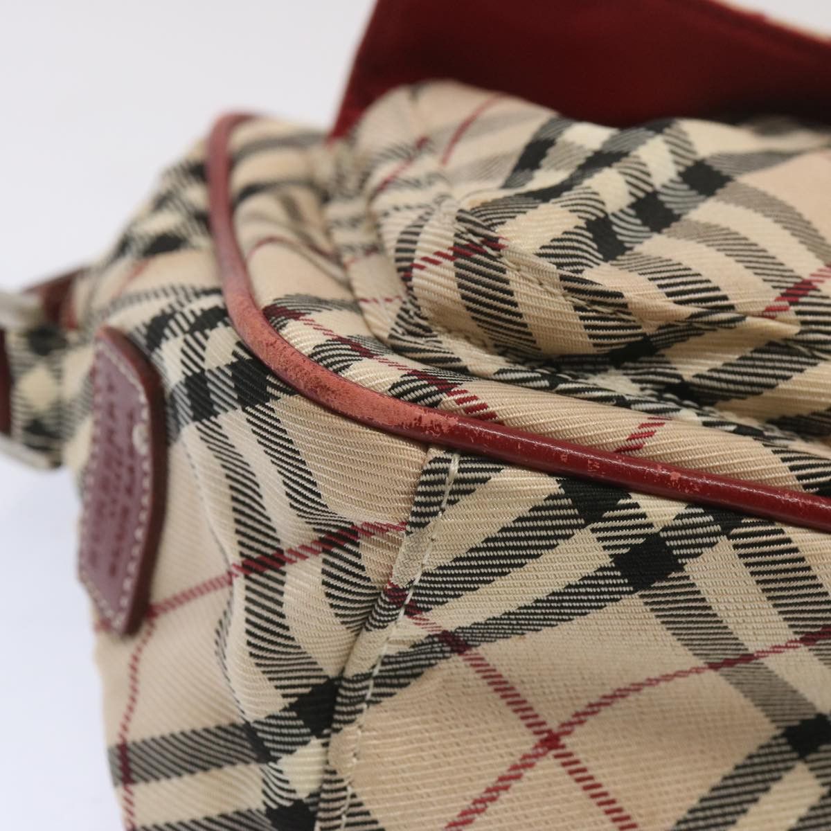 Burberry Nova Check Beige Canvas Shoulder Bag (Pre-Owned) Size ONE SIZE - 11 Thumbnail