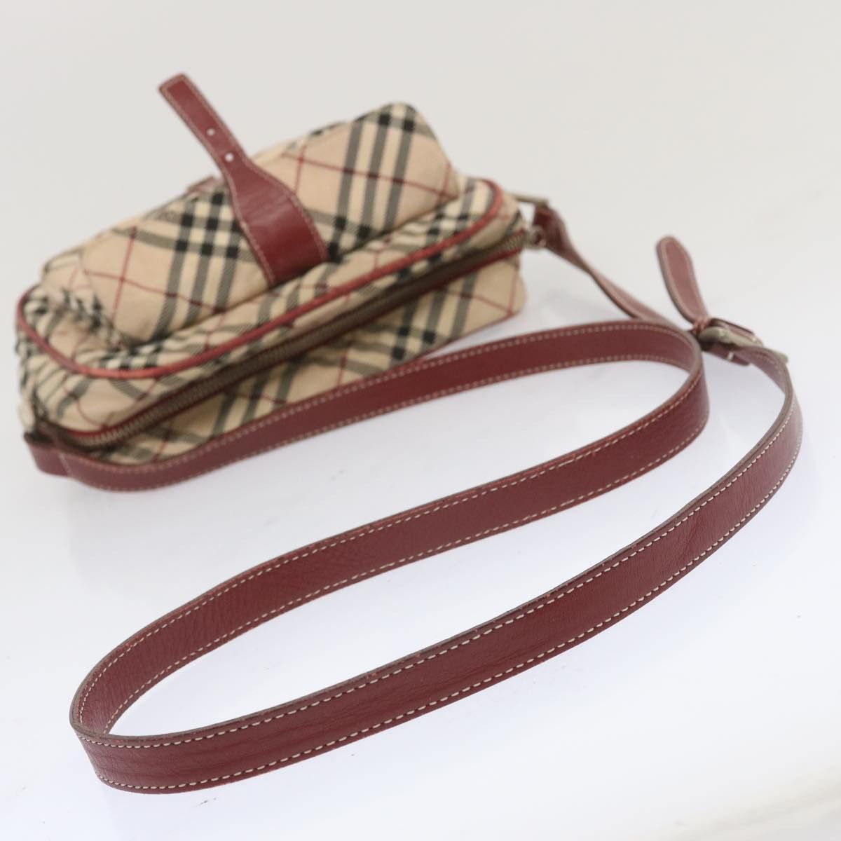 Burberry Nova Check Beige Canvas Shoulder Bag (Pre-Owned) Size ONE SIZE - 3 Thumbnail