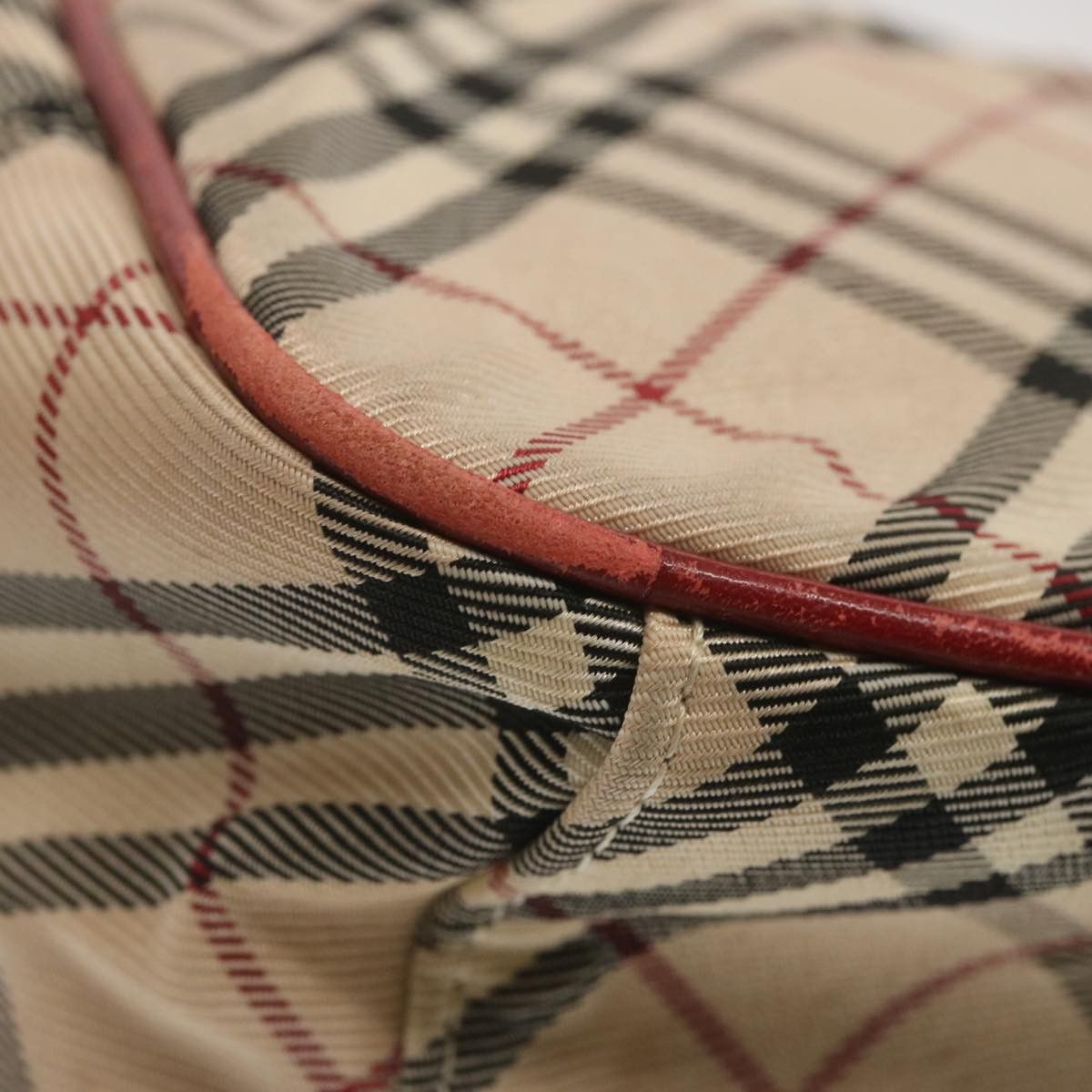 Burberry Nova Check Beige Canvas Shoulder Bag (Pre-Owned) Size ONE SIZE - 12 Thumbnail
