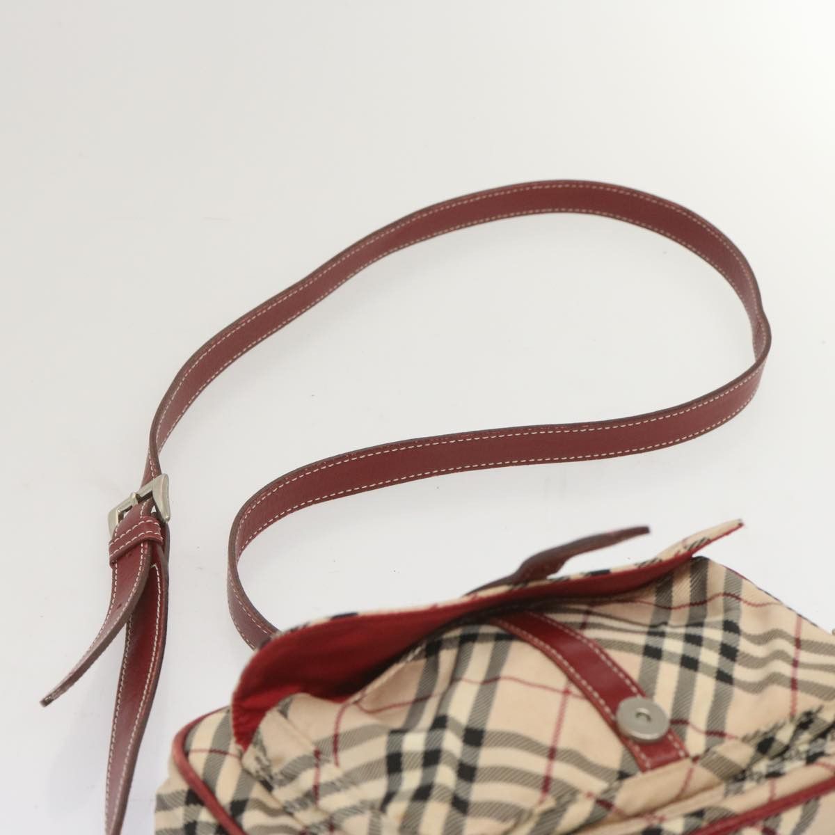 Burberry Nova Check Beige Canvas Shoulder Bag (Pre-Owned) Size ONE SIZE - 15 Thumbnail
