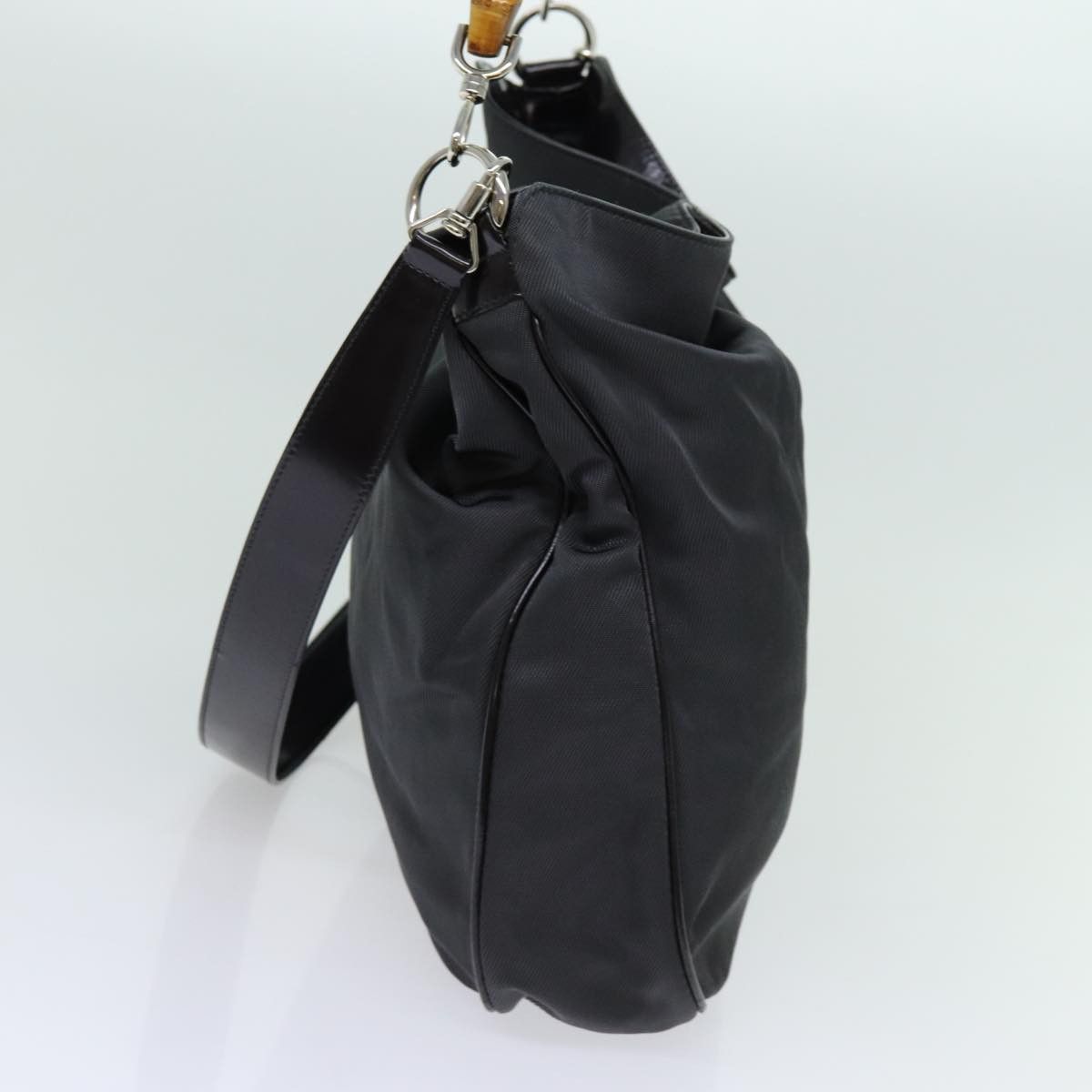 Gucci Bamboo Black Synthetic Handbag (Pre-Owned) Size ONE SIZE - 4 Thumbnail