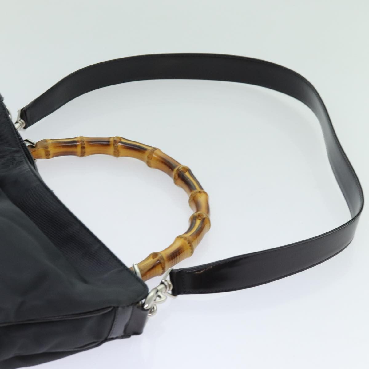 Gucci Bamboo Black Synthetic Handbag (Pre-Owned) Size ONE SIZE - 12 Thumbnail
