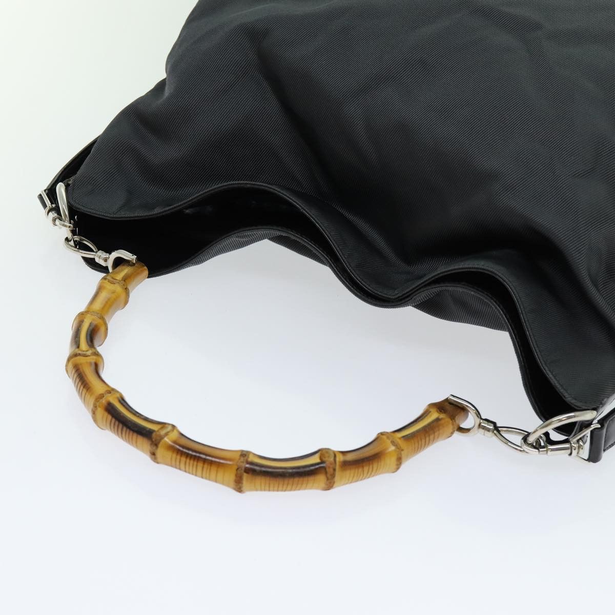 Gucci Bamboo Black Synthetic Handbag (Pre-Owned) Size ONE SIZE - 8 Thumbnail